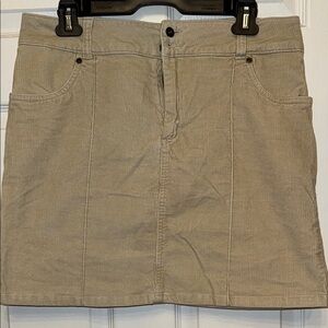 Equipment Tan A-Line Mini Skirt Casual